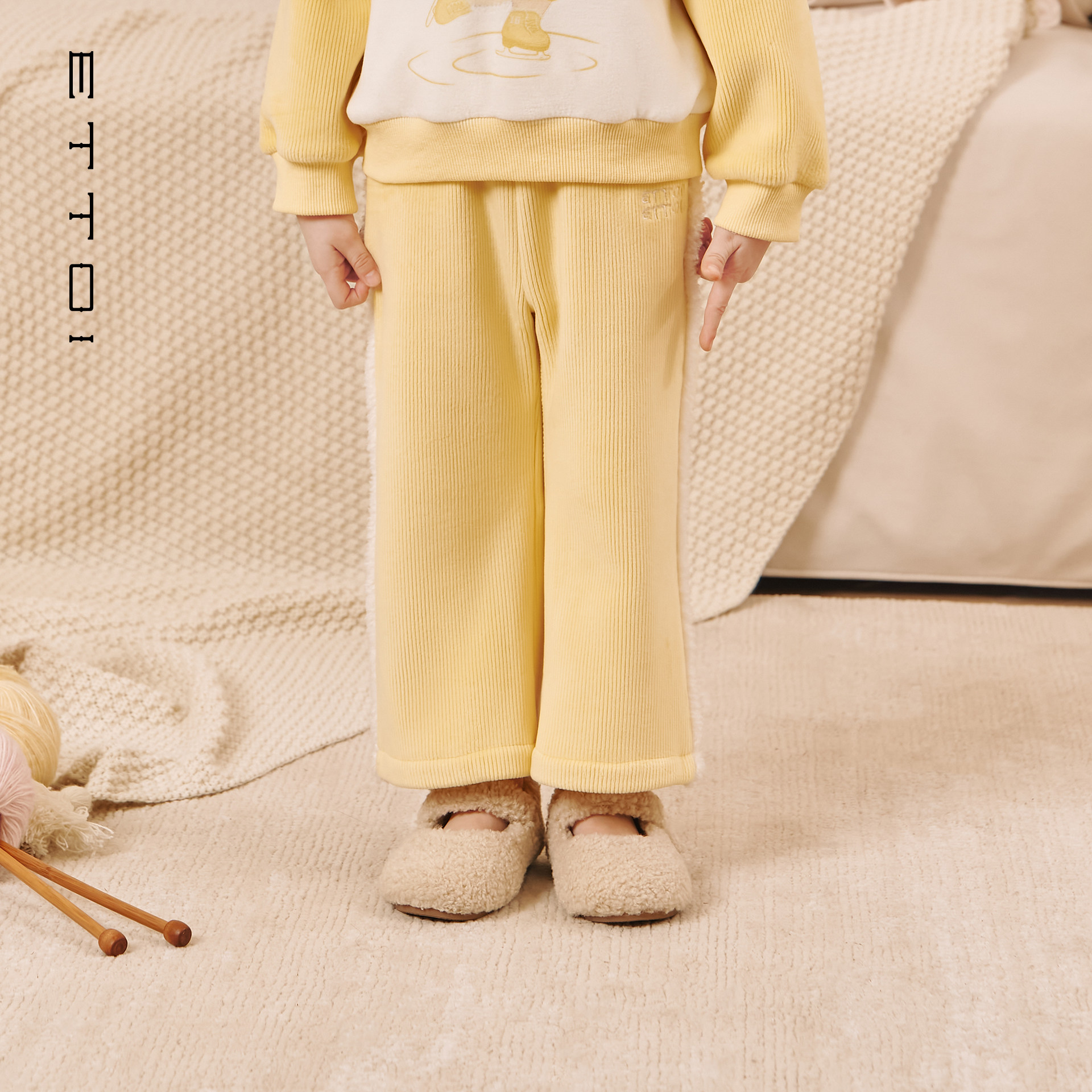 朗姿童装/ETTOI爱多娃女童灯芯绒阔腿百搭拼接裤子2025年冬季新款,童装/婴儿装/亲子装,裤子,淘宝优惠券,粉丝福利购,淘宝优惠卷