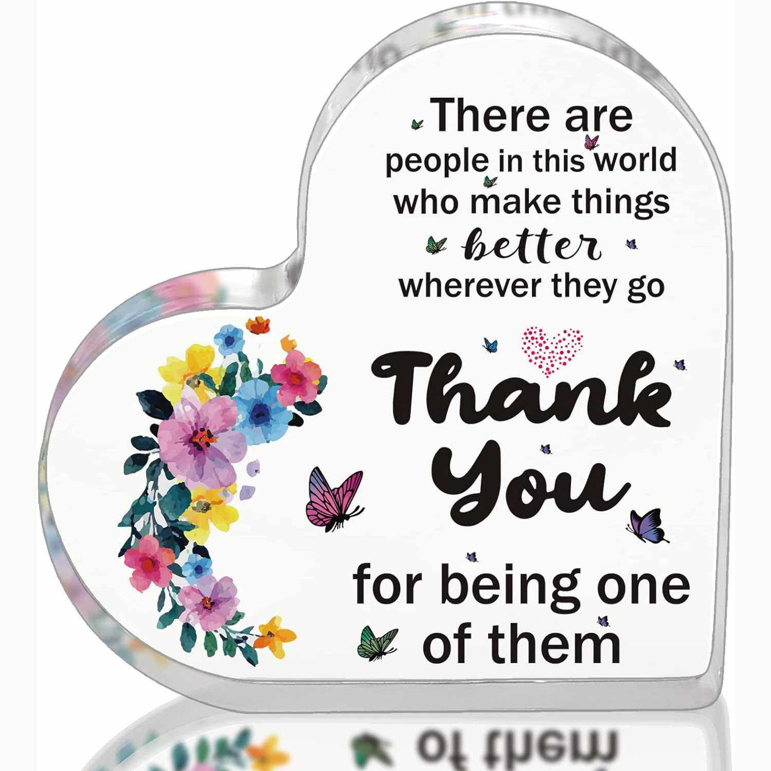 亚马逊心形亚克力摆台感谢礼物透明水晶摆件节日礼物纪念饰品y08