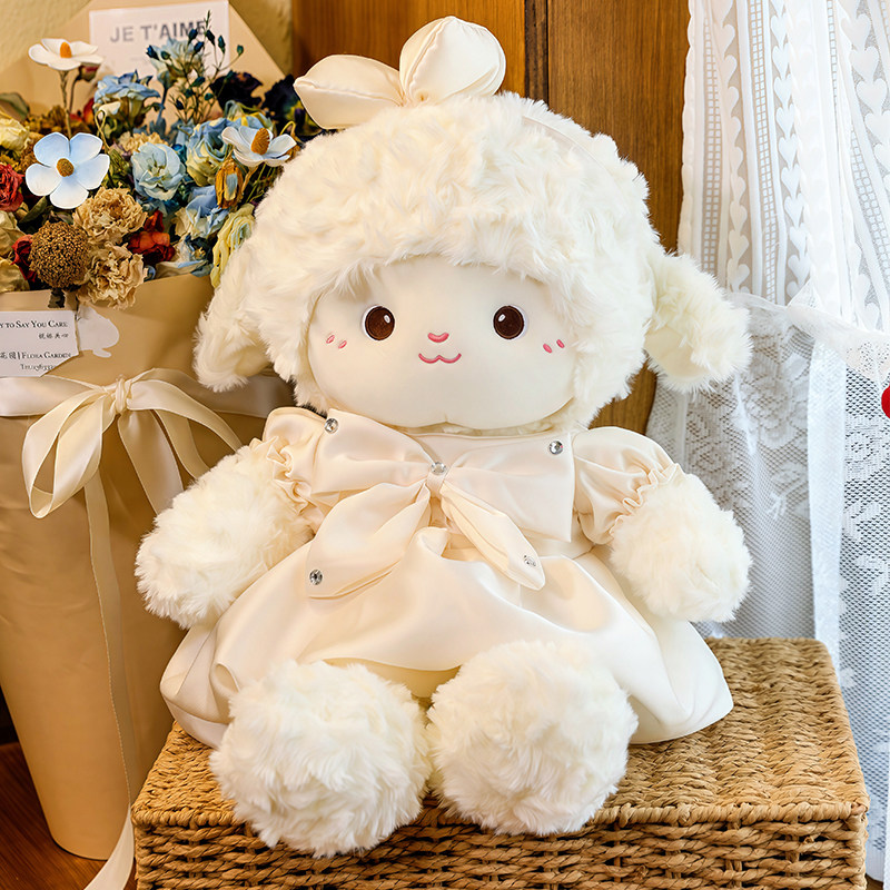 大号蝴蝶结裙子小羊毛绒