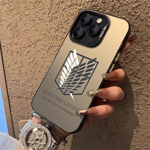 自由之翼手机壳三笠适用苹果14动漫iphone15进击的巨人13promax艾伦12mini利威尔11新款x周边xr男款xs女防摔