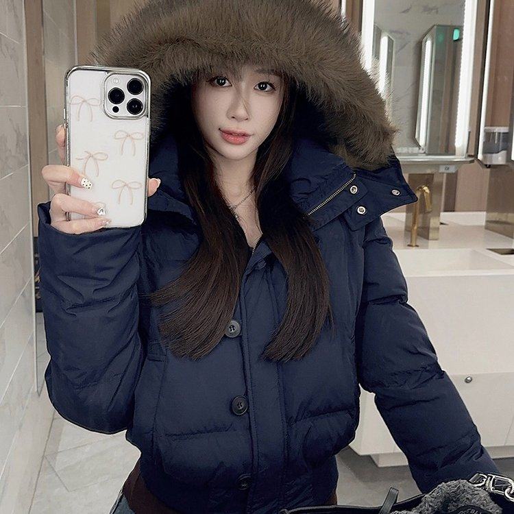 冬季新款超好看韩系甜美棉服女2025新复古羽绒棉服棉袄小个子外套