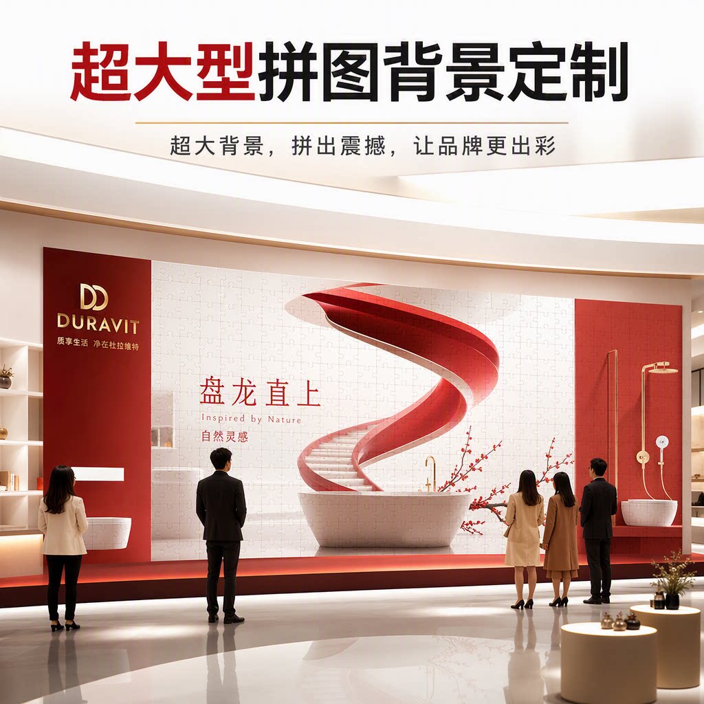 磁吸拼图定制周年庆大块签到签名庆典布置装饰迎宾拍照背景墙活动图片
