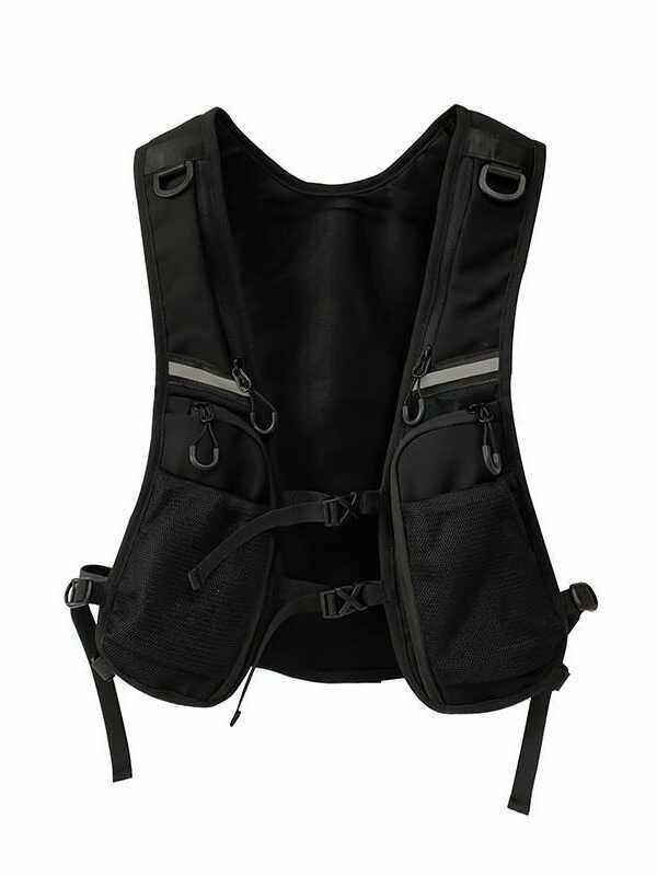 RUNNING VEST BAG COOL DARK FUNCTIONAL WIND TACTICAL CARGO VEST VEST BAG REFLECTIVE LIGHT RIDING RUNNING