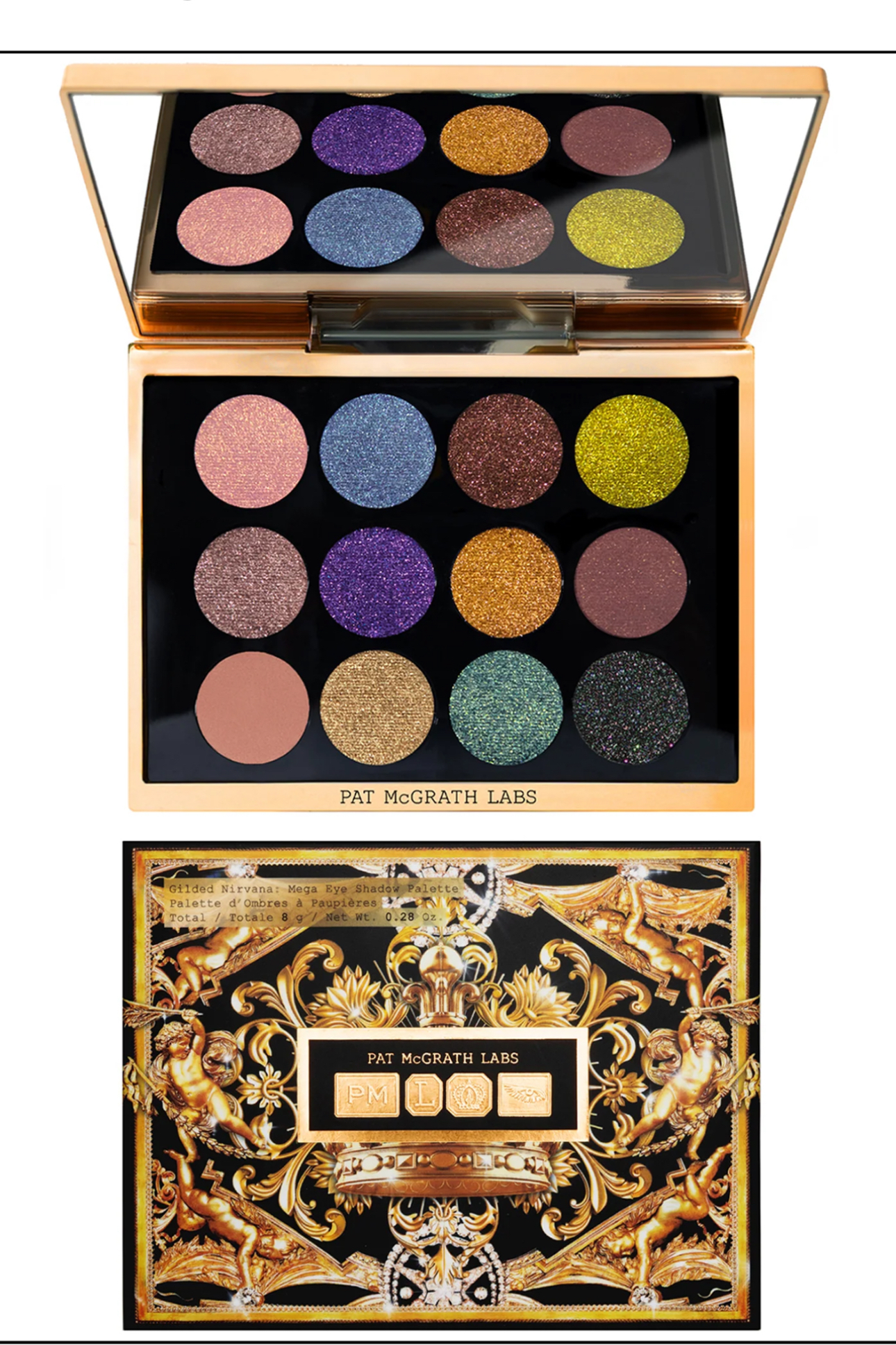 PAT限定眼影盘25圣诞十二色光耀盘Gilded Nirvana