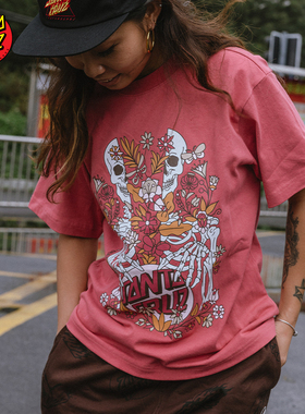 美国Santa Cruz  滑板服饰 美式女款短袖夏季纯棉宽松至死不渝t恤