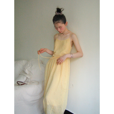 SUPERSCAPE素舶 印花收腰花苞吊带裙