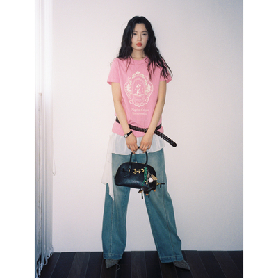 SUPERSCAPE素舶 棉混纺柔软透气多色宽松印花短袖T恤上衣