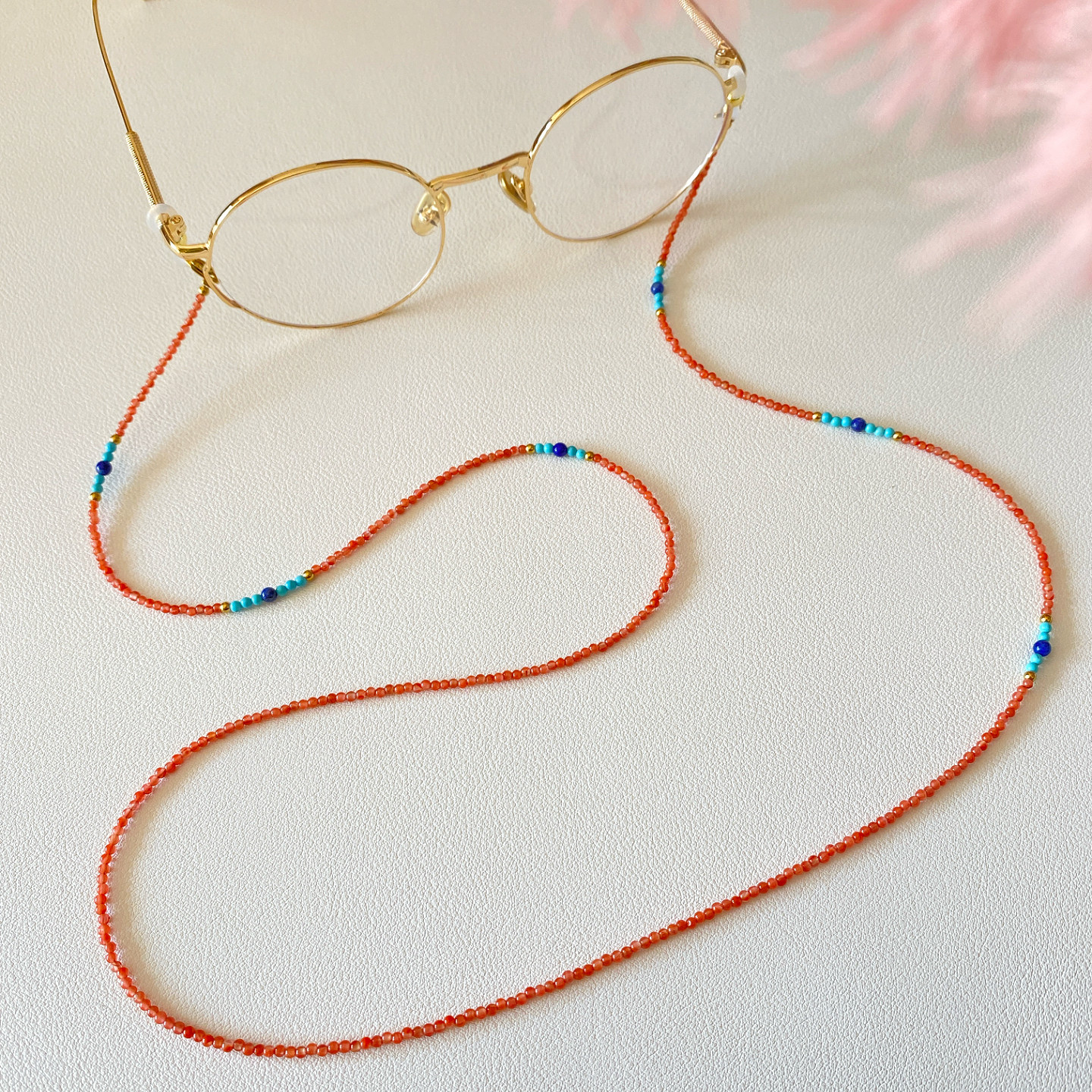 天然南红玛瑙眼镜链女极细圆珠2mm手工串珠墨镜口罩耳机挂脖挂链,ZIPPO/瑞士军刀/眼镜,眼镜链,淘宝优惠券,粉丝福利购,淘宝优惠卷