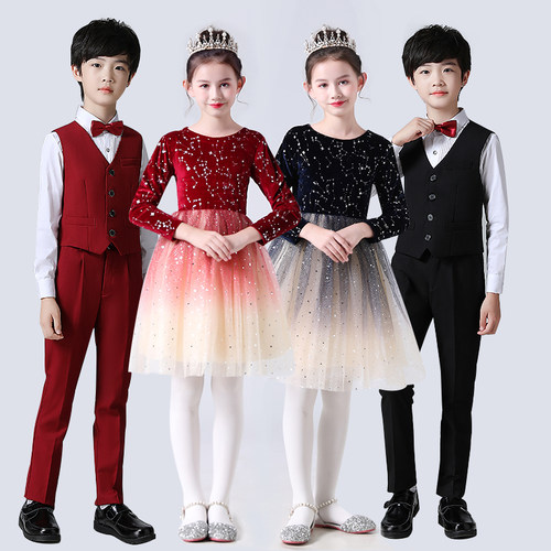 六一儿童演出服男大合唱团表演服