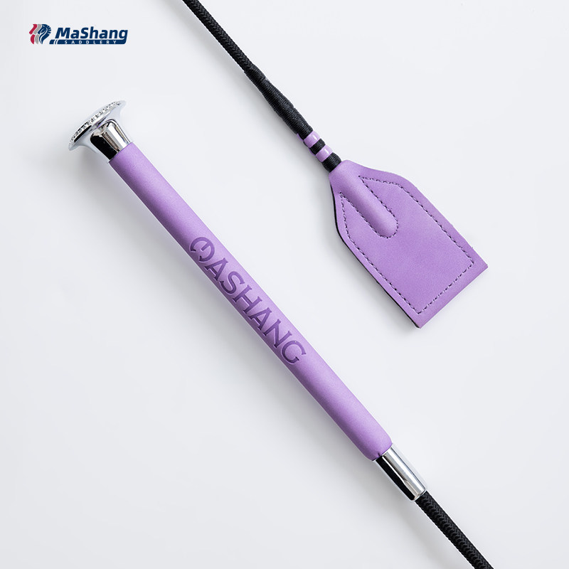 玛尚马具马术短鞭皮手柄款骑马马鞭 障碍训练短鞭骑马装备-D007