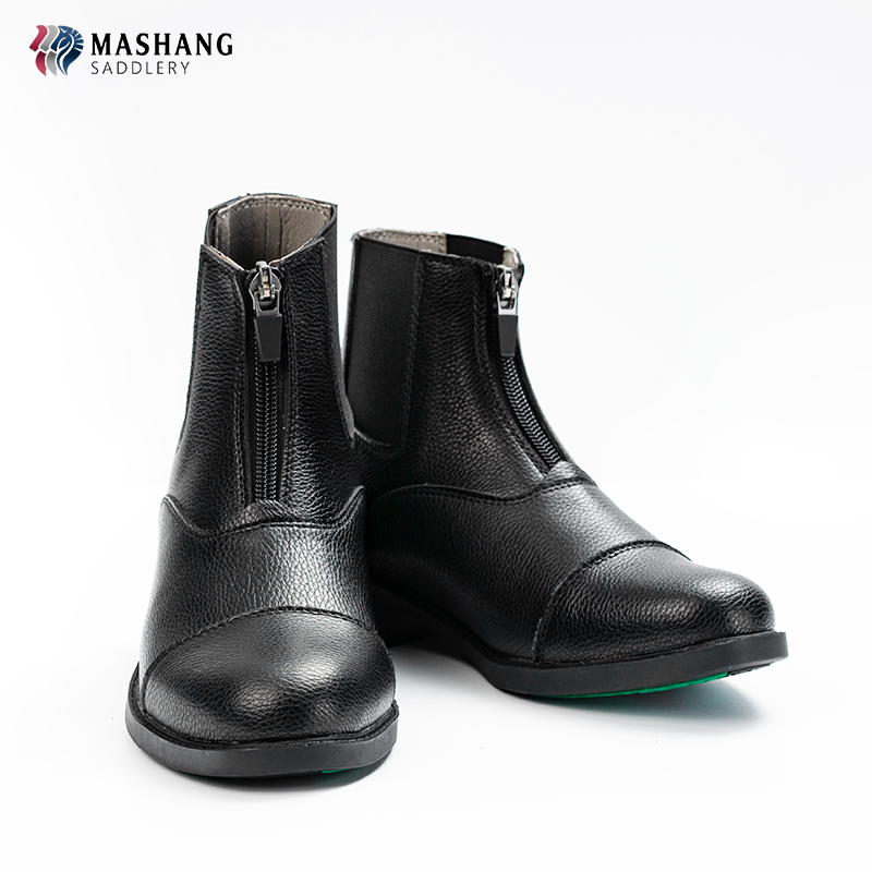 儿童牛皮马靴马术装备骑马鞋