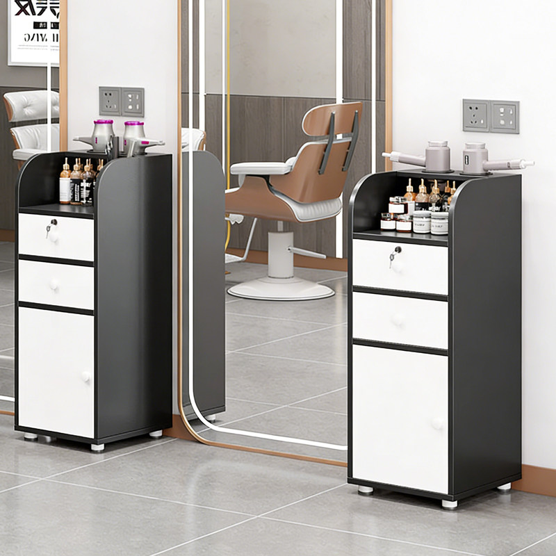 理发店工具柜美发店镜台剪发柜美容院小推车发廊专用吹风机置物架