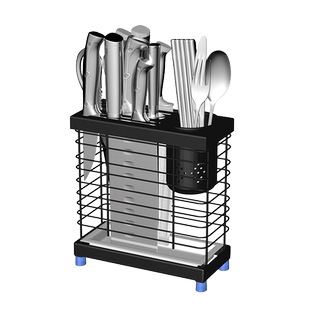 厨房刀架置物架菜刀架筷筒一体刀座壁挂式免打孔家用筷子刀具收纳