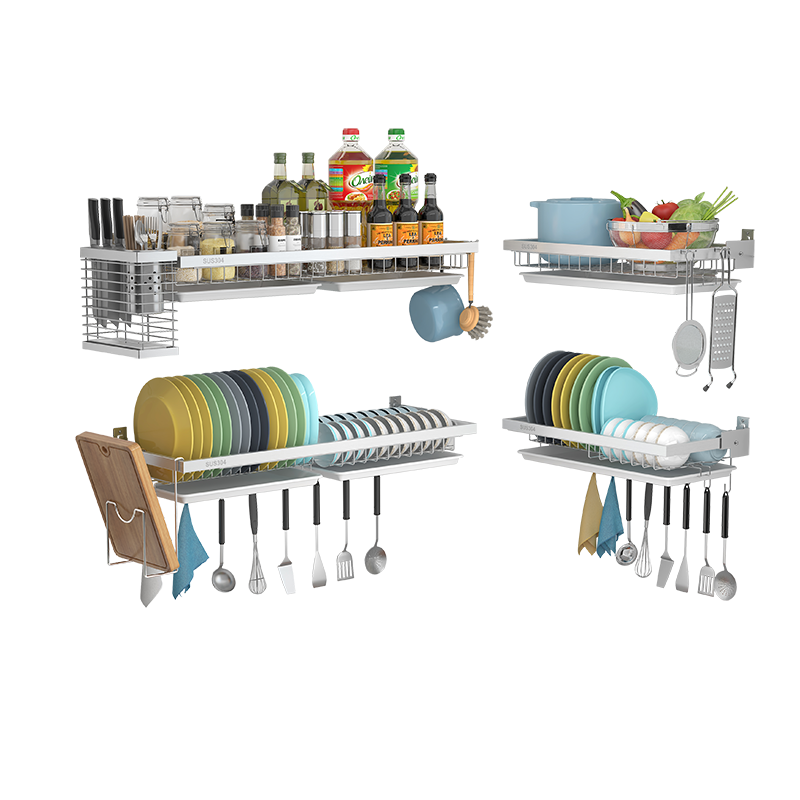 碗碟架304不锈钢壁挂置物架