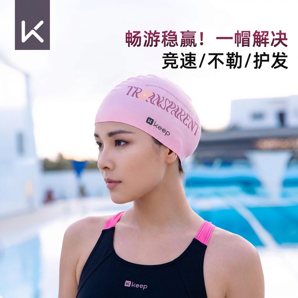 Keep泳帽女款长发加大高颜值防水图片