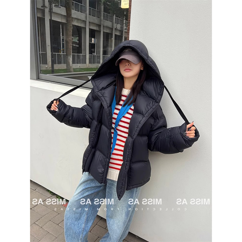 可拆卸休闲百搭白鹅绒羽绒服外套