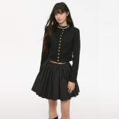 ers联名款 高级感气质金属扣针织开衫 外套显瘦长袖 Pink 短款 上衣女