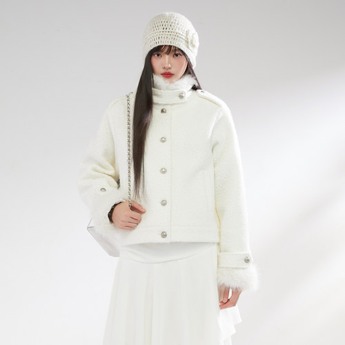 千金感小香风毛绒外套