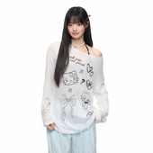 ers联名款 夏季 原创设计罩衫 Pink 微透防晒百搭一字肩长袖 上衣女