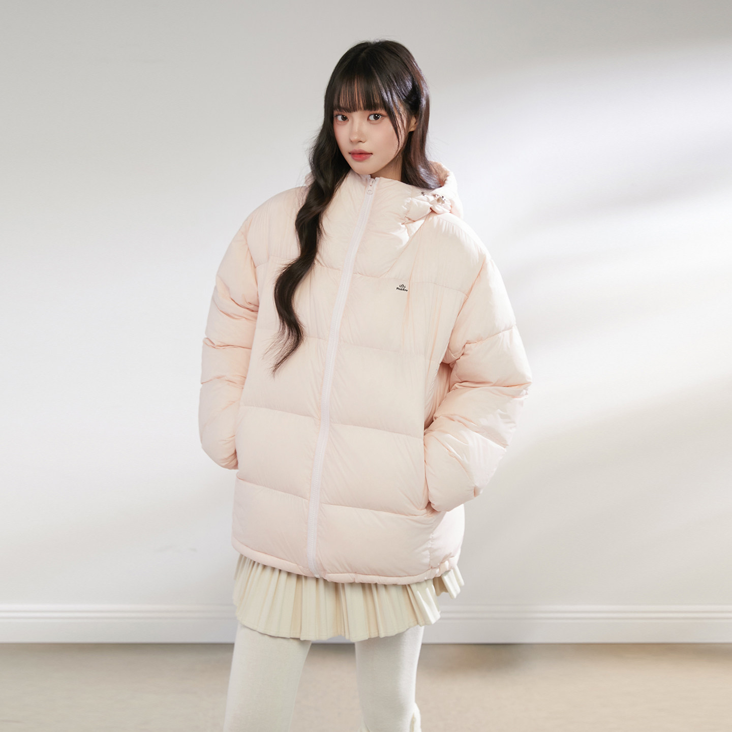 粉色羽绒服女冬季加厚保暖