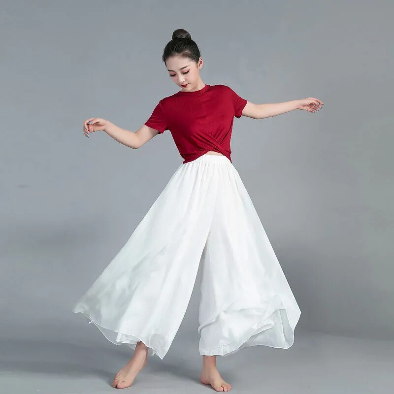 【套装】舞蹈服女打结露脐