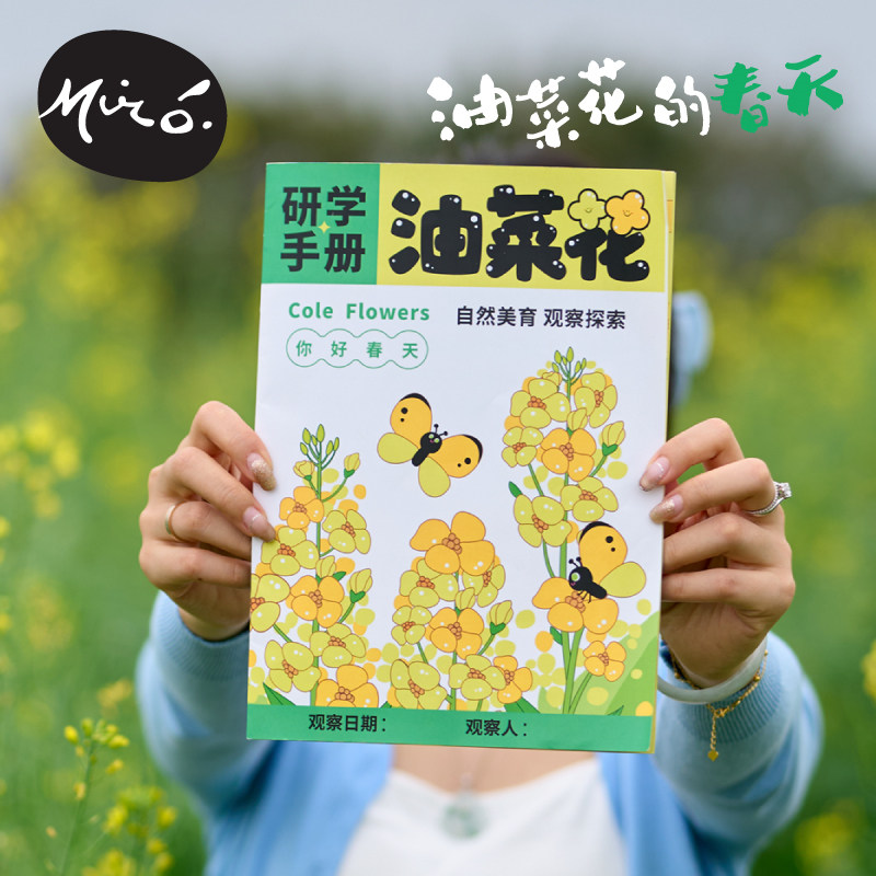二十四节气春天手工diy油菜花研学图画手册亲子儿童涂色绘本材料
