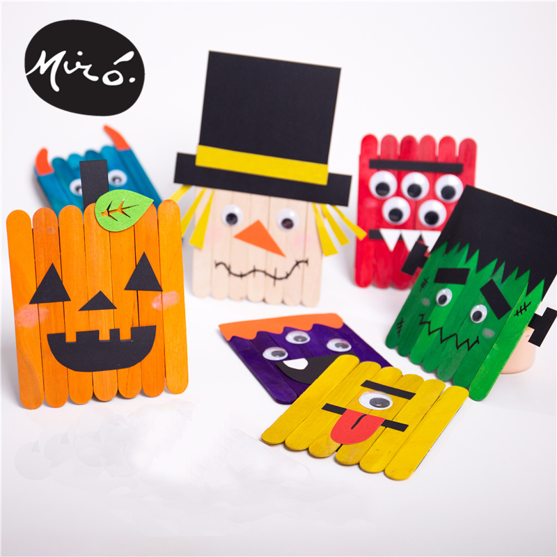 万圣节创意木棒大脸怪绘画材料包