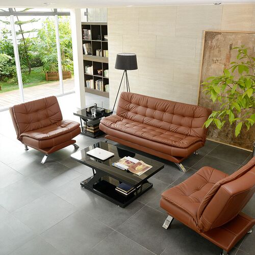 简约办公沙发床多功能组合折叠商务办公室沙发接待会客西皮沙发