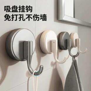滴胶吸盘挂钩无痕免打孔真空强力承重黏钩厨房门后浴室化妆室墙壁