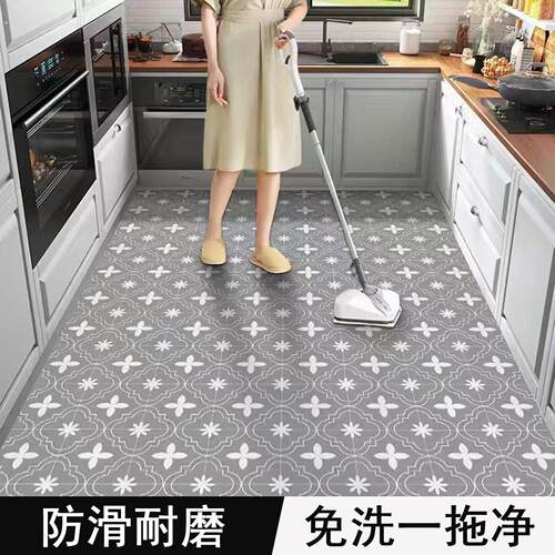 厨房地垫防滑防油可擦免洗pvc门口家用脚垫高级地毯裁剪专用防水