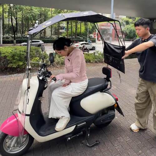 电动车遮阳防晒新款折叠