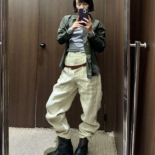 硬亚麻工装长裤CaseyCasey