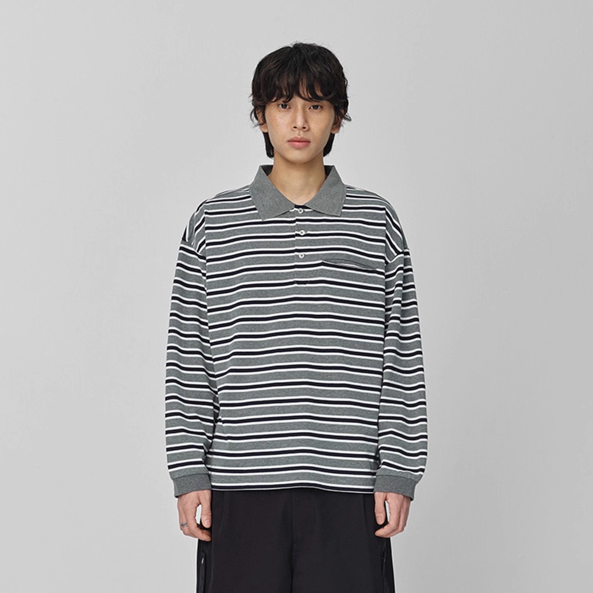MILLO ARCHIVE 25FW 条纹POLO衫领针织衫 老虎上上山 买手店