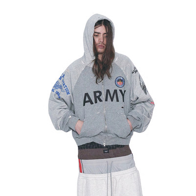 Protocol Index 26SS 解构风拉链连帽卫衣 老虎上上山 买手店