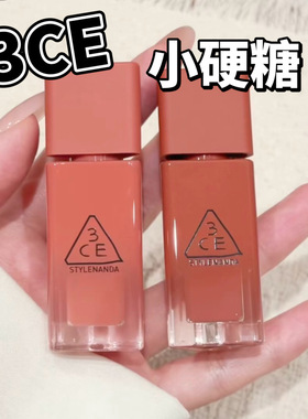 3CE小硬糖唇釉小样水光镜面裸色白桃柠茶芭乐苏打试色