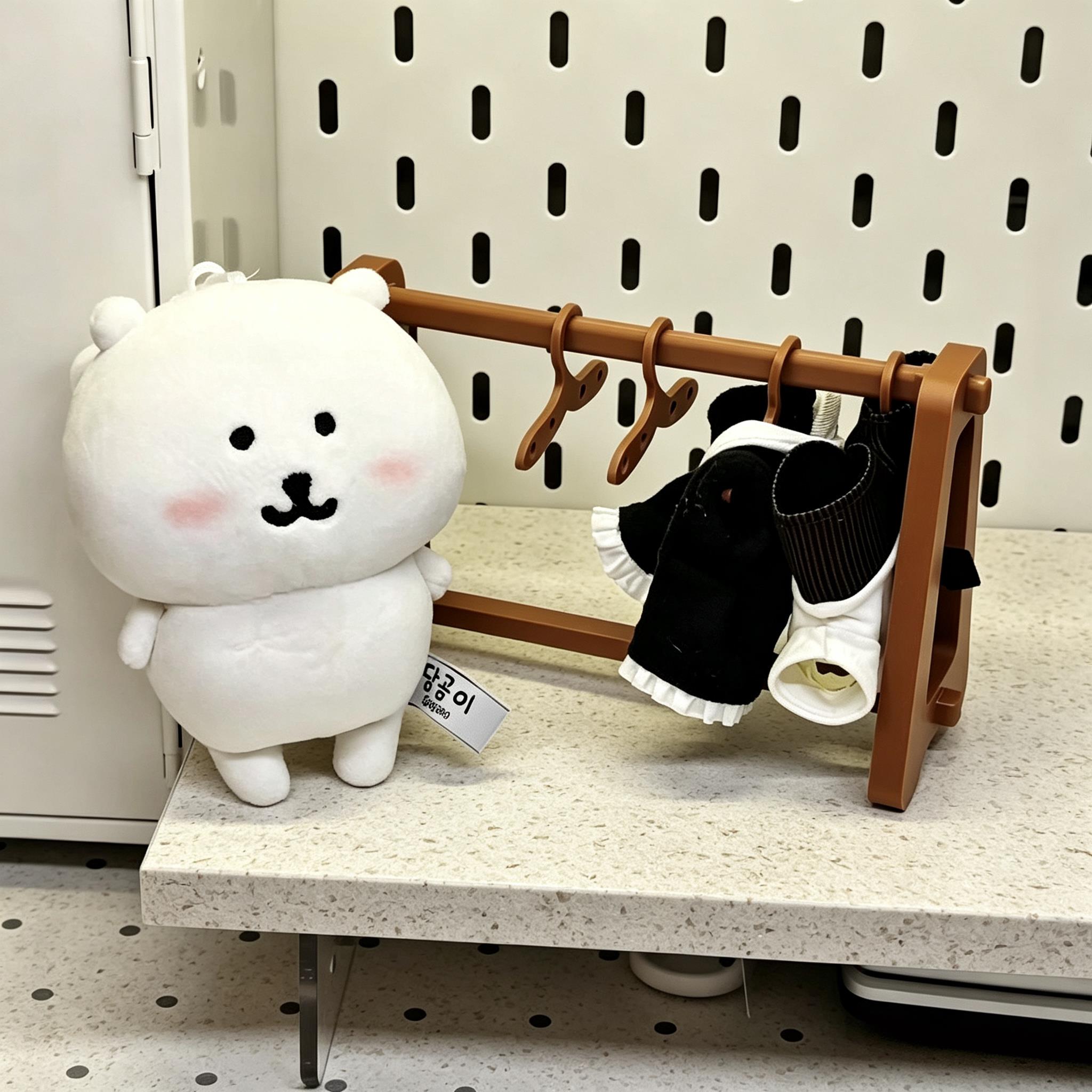 迷你衣架展示架3D打印娃衣收纳挂架娃屋家具整理架桌面装饰品摆件