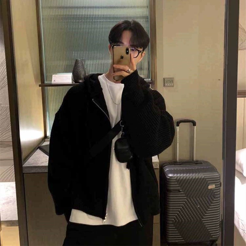 706-2-MY1090-P65特P秋冬男士慵懒风拉链针织衫开衫毛衣外套,男装针织衫/毛衣,星座706-2