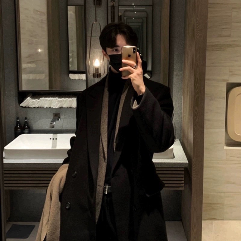 706-2-C2000-P100特P大量现货冬季毛呢大衣男韩版风衣外套，男装风衣，星座706-2