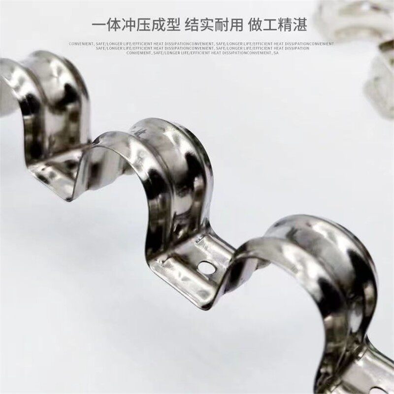 整箱批发不锈钢连排骑马卡水电专用排卡线管卡卡4分连体管卡