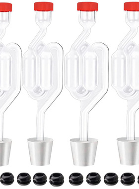 Twin Bubble Airlock Set 4 Pack 双气泡气锁套装发酵酿造气锁