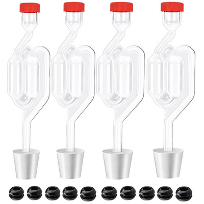 Twin Bubble Airlock Set 4 Pack 双气泡气锁套装发酵酿造气锁