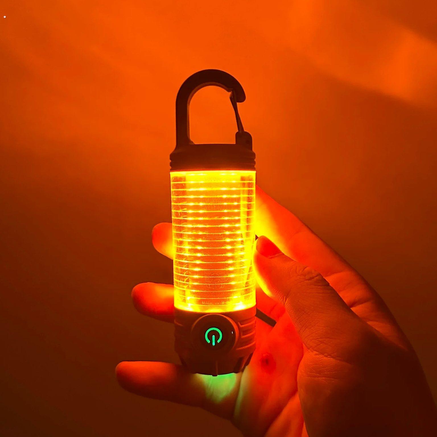 led户外露营徒步帐篷灯挂式应急照明充电式手电筒小型可携式夜灯
