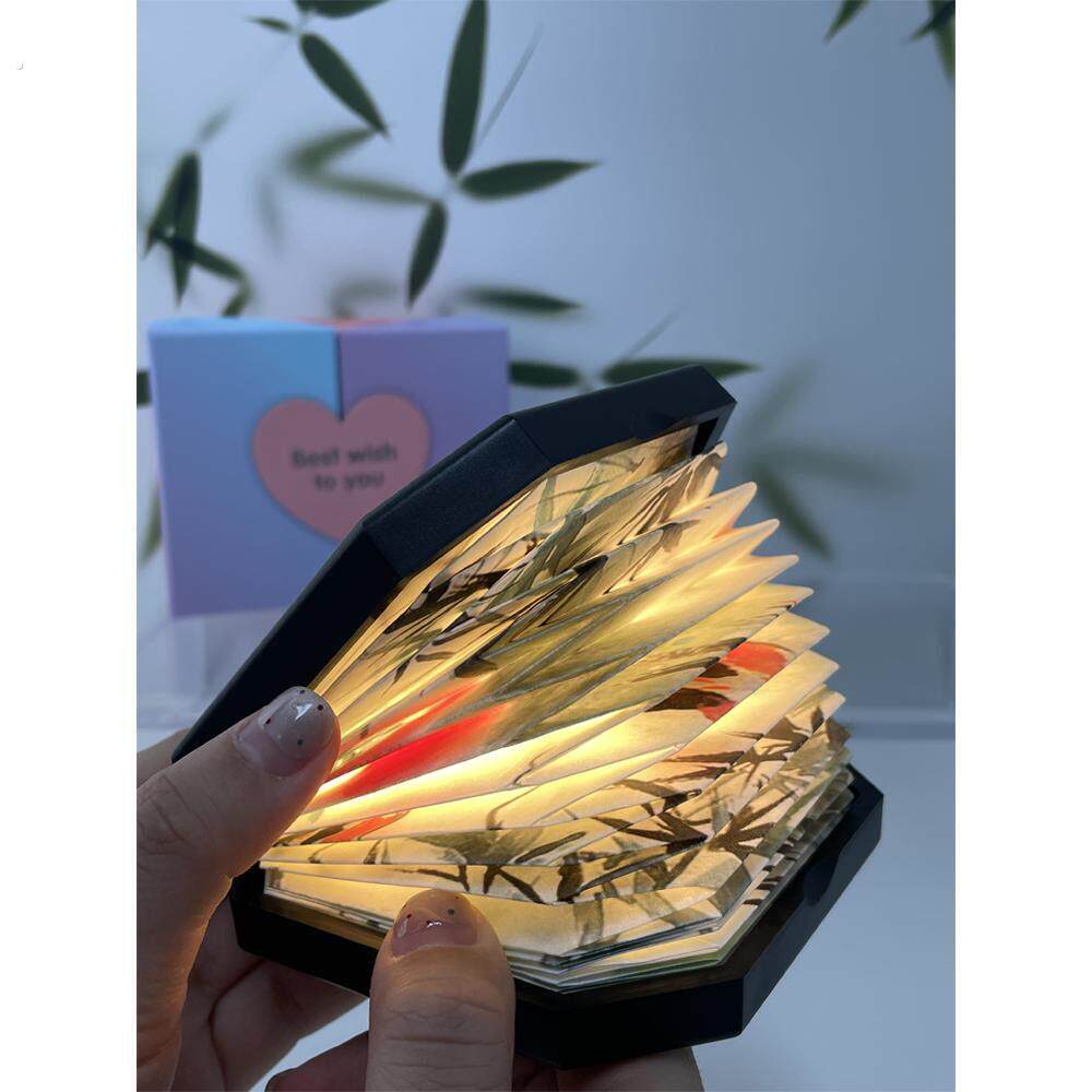古风小夜灯创意千里江山图书本灯折叠书灯故宫文创博物馆生日礼物