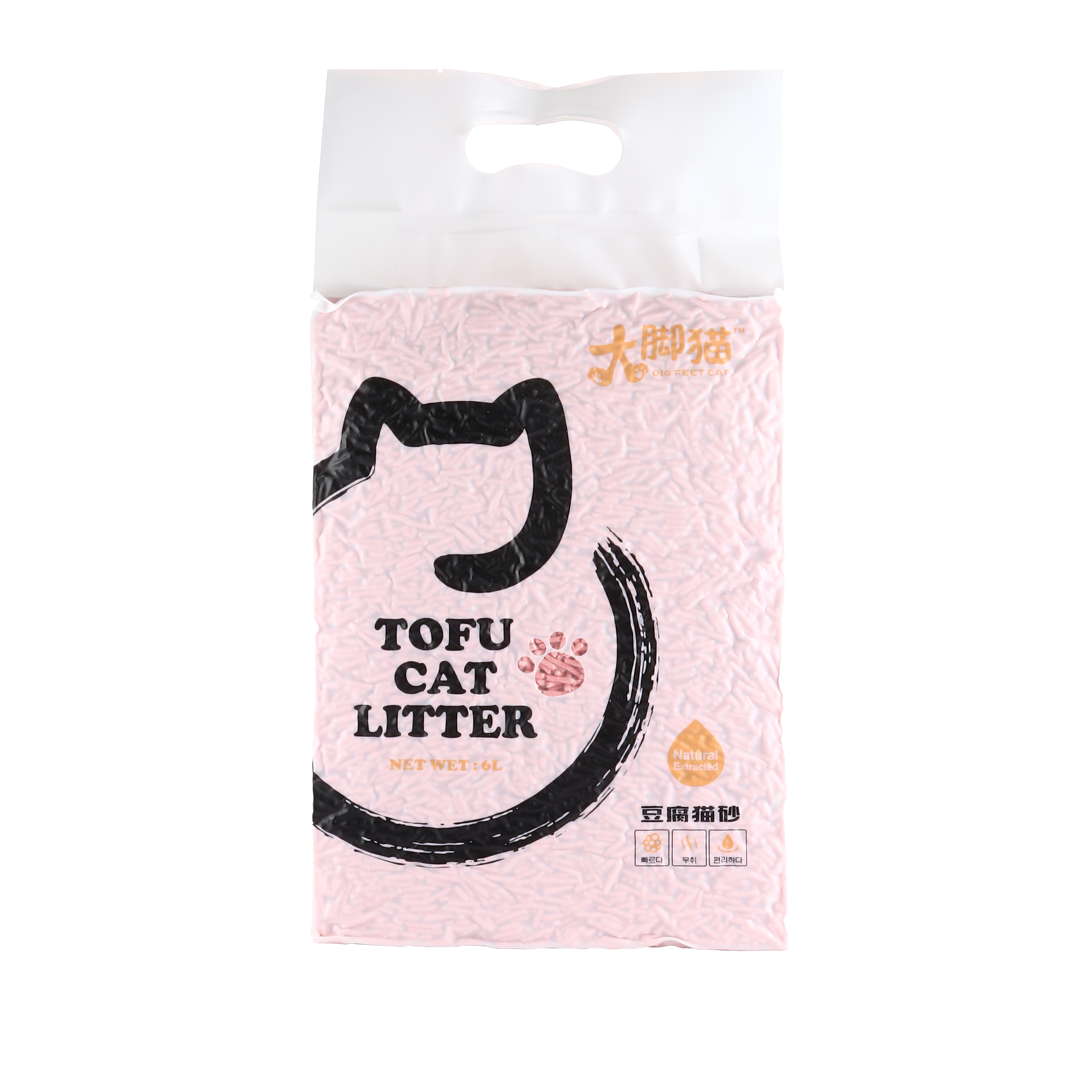 大脚猫豆腐猫砂绿茶吸臭结团2kg不沾底无尘可冲马桶真空幼猫去味