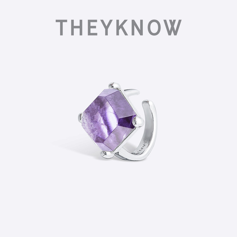 theyknow天然水晶高级感耳骨环