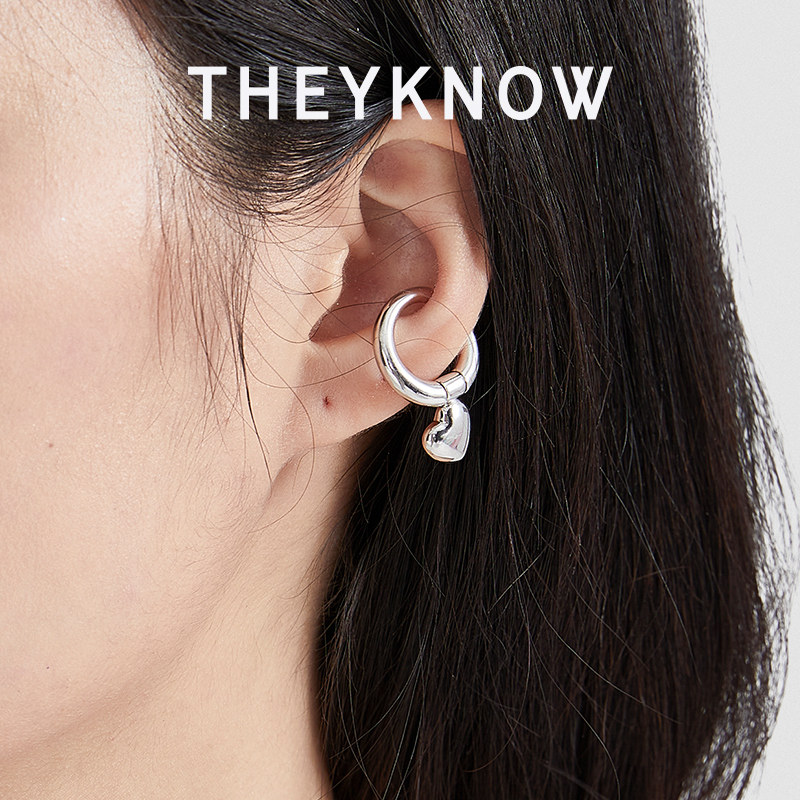 爱心耳夹情侣个性女无耳洞高级