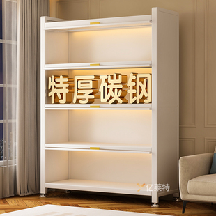 钢制书柜带门儿童书架客厅防尘收纳柜铁艺卧室置物架收纳柜阳台柜