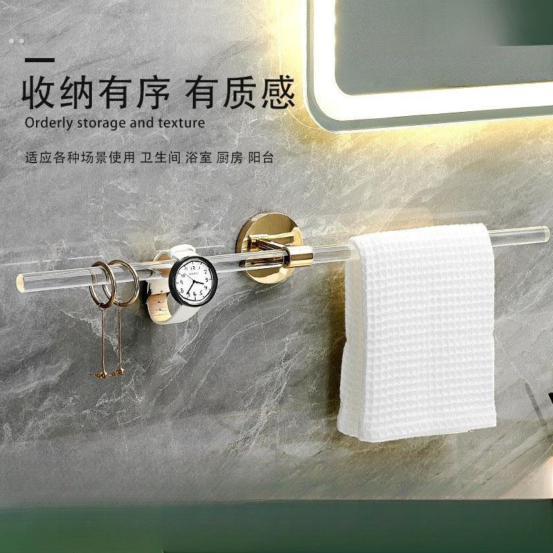 压克力拖鞋架浴室免打孔厕所化妆室洗澡壁挂墙上挂拖鞋架置物架