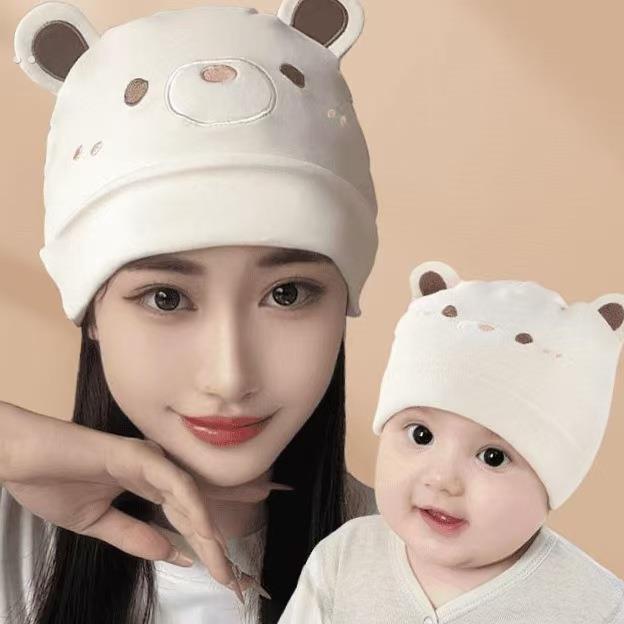 春秋季月子帽纯棉防风发带产妇坐月子头巾孕妇亲子帽女时尚产后