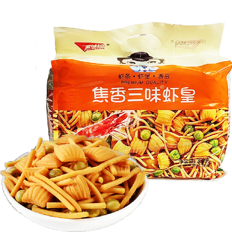 五味园焦香三味虾皇300克
